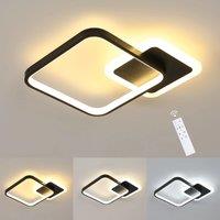 20W Square Acrylic LED Ceiling Lamp, Infinite Dimming with Remote Control LED Ceiling Light for Bedroom, Living Room, Corridor