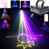 DF500 Android IOS APP RGB Laser Animation DJ Lights Disco Party Projector Beam Dance Bar Xmas Decoration Stage Effect Lamp Show
