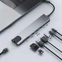 USB C HUB Type C Splitter Thunderbolt 3 Docking Station Laptop Adapter With For Macbook Air M1 iPad