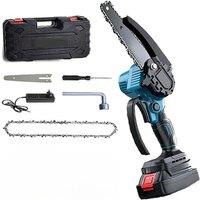 Handhold 6-inch mini chainsaw with 21V 7500mAh battery and fender rechargeable chainsaw with carying