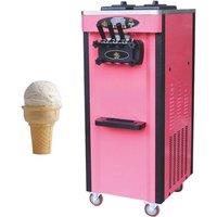 Vertical Soft Ice Cream Machine For Commercial Mixing Of Three Flavors Of Strawberry Frozen Yogurt Machine