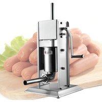 Electric Sausage Stuffer Stainless Steel Making Sausage Machine Commercial Grade with 4 Filling Funnel for Home
