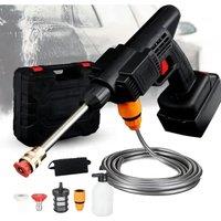 New wireless car washing machine, high-pressure car washing water gun, household strong pressurized water grab lithium battery.