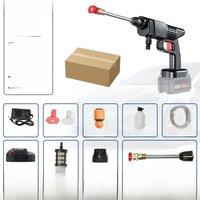 Wireless High-Pressure Electric Car Wash Gun Universal Powerful Car Cleaning Water Cannon Home Use Auto Detailing Spray Gun