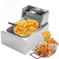 2500W 6L Stainless Steel Deep Fryer Stove Single engine steelless Chicken Chicken French Fries