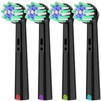 Cross Action Electric Toothbrush Replacement Heads Compatible with Oral B Pro, X-Shape and Angled Bristles Brush Head for OralB