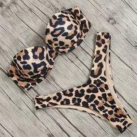 Sexy Women Bikini Brazilian Swimsuit Push-up Bra Bikini Set Two Piece Swim Suit Swimwear Low-waisted