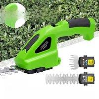 3.6V Electric Trimmer Garden Pruning Shears Lawn Hedge 2In1 Rechargeable Cordless Fence Scissors
