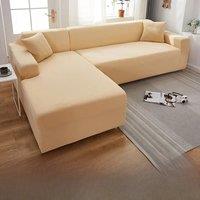 Solid Color 1/2/3/4 Seat Sofa Cover Stretch Milk Silk Fabric Couch Covers for Living Room Sectional