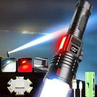 20000000LM Most Powerful Flashlights Super Bright White Laser Torch Waterproof Hand Lamp Magnetic