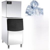 220V Commercial Ice Granule Machine Milk Tea Shop Hotel Bar Large Cube Water Cooling Ice Maker