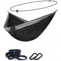 2025 New Oversized Double Camping Hammock Portable Tree Straps Hammock 210T Nylon Travel Hammock Lightweight Parachute Hammocks