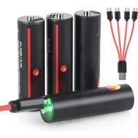 Soshine 1.5V AA 2000mwh USB Rechargeable Li-ion Battery Aa Lithium Batteries for Remote Control Mouse Small Fan Electric Toy