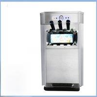 Commercial Desktop Ice Cream Machine With Three Flavors And Air Pump, Stainless Steel Soft Ice Cream Machine For Sale