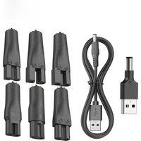 LISI 8 PCS Power Cord 5V Universal Replacement Charger USB Adapter for All Kinds Hair Clippers Beard Trimmers Shavers Desk Lamps