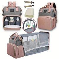 2025 Stroller Hanging Bag Mommy Baby Diaper Bag Backpack Changing Pad Shade Mosquito Net Wet and Dry