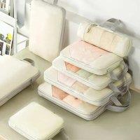5PCS Compression Three-Piece Set Travel Storage Bag Digital Toiletries Storage Bag Clothes Shoes