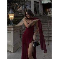 Elegant Patchwork Split Strapless Dress Women Sexy Sleeveless Backless Long Dress 2025 Spring New