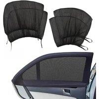 4-piece window screen set, premium window sunshade breathable mosquito net for front and rear windows, UV protection Accessories