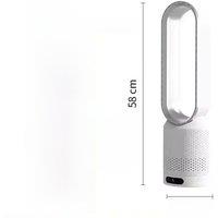 2025 Bladeless Air Purifier Fan Ultra Quiet Negative Ion Tower Fan for Home Office Dormitory