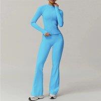 2PCS Sport Yoga Set Sportwear Breathable High Waist Leggings Gym Suits Women Tracksuit Fitness