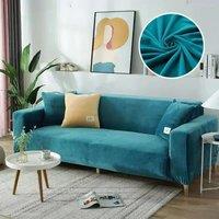 Velvet Sofa Cover Thick Elastic 1/2/3/4 Seater Sofa Cover for Living Room Velvet Plush L Shaped Corner Sofa Cover