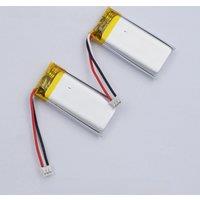 XINJ - 2pcs 3.7V 450mAh 1.66Wh Li Lithium Battery 602040 JST 3Pin 1.5mm Plug Use in GPS Driving Recorder Bluetooth Headphones