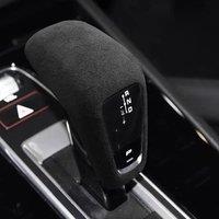 Alcantara Suede Shifter Gear Shift Knob Cover Trim For Porsche Cayenne 2018 2019 2020 2021 2022 2023 Car Interior Accessories