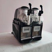 Double Bowl Slush Machine 2L Tank Slush Machine Snow Melting Machine Smoothie Maker Machine Ice Cream Maker 200W