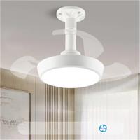 Retractable Ceiling Fan E27 42/52 INCH With Remote Control LED Ceiling Fan DC Motor Ceiling Fan For Living Room Bedroom Lamp