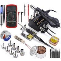 JCD 2 in 1 750W Soldering Station LCD Digital Display Welding Rework Station for cell-phone BGA SMD IC Repair Solder Tools 8898