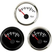 Marine 52mm 0-5Bar Display Oil Pressure Gauges Cars 0-75Psi Black Oil Pressure Meters 10-184ohm Input Signal 9-32v