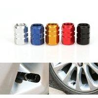 Aluminum Alloy Car Tire Valve Covers, Airdust Waterproof Tire Stem Cover For Automobiles, Motorcycles And Bicycles, 4 PCS