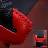1PCS Universal Car Seat Belt Buckle Cover Protector Anti-collision Case PU Leather Protection Wear Car Interior Accessories