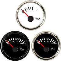 Auto / Boat Oil Pressure Gauges Modification 52mm 0-10Bar Display Oil Pressure Meters 0-145Psi Devices 10-184ohm Input Signal