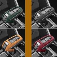 Alcantara Suede Auto Gear Shift Knob Cover LHD Trim For HAVAL Vanguard/GWM POER M6 H9 H6 COUPE H6 Sports H2 H2S H4 Accessories