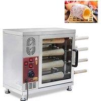 With 8 Roller Electric Hungarian Chimney Cake Maker Grill Oven Machine Waffle Maker Bread Roll Baking Machine