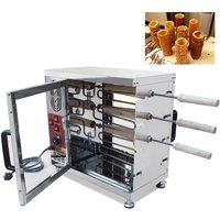 Chimney Cake Baking Machine Stainless Steel Rollers Kurtos Kalacs Oven Electric Ice Cream Bread Cone Maker
