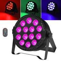 14 LED Stage Lights RGBW 4IN1 DJ LED Par Light Remote & DMX Control LED Uplight for Wedding Birthday Christmas Holiday Bar Decor