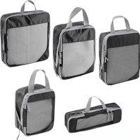 Set/5 pcs Compressible Packing Travel Storage Bag Cubes Waterproof Suitcase Nylon Portable With