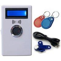 TM iButton Programmer DS1990A Duplicator Cloner Copier 125Khz RFID Reader Writer+5pcs RW1990 Key Token EM4305 t5577 Keyfob