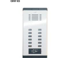 DIY Easy Door Phone Intercom Doorbell System For 12 Units Apartment + Electronic control lock/+2 phone+1 power+10 keyfobs
