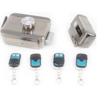 Wireless Remote control Exterior Door Locks Security Anti-theft Lock Dry battery Support Free 4 pcs Remoter