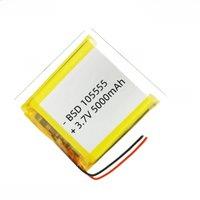 3.7V polymer battery For LED lamp battery power bank device charging square soft-pack battery 5000mAh 105555