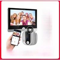 Tuya Video Doorbell WiFi Peephole Door Bell IP Camera 1080P With 4.3inch Display Screen Smart Life Works With Alexa Google Home