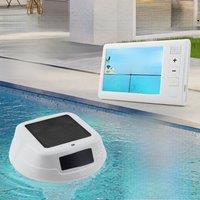 2025 NEW Intelligent Solar Powered Pool Thermometer With LED Digital Gauge 100 Meter Wireless Transmission green