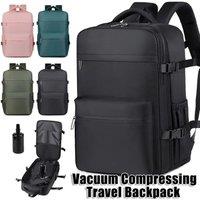 Men Vacuum Compression Backpack Laptop Backpack Expand Hiking Vacuum Travel Backpack, Ryanair Backpack 46x30x20 Cabin Bag