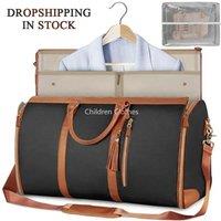 Large Travel Bag Women PU Folding Suit Storage Bag Large Capacity Hand Luggage Bag Multi Function Waterproof Portable Travel
