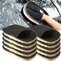 1/10Pcs Car Cleaning Sponge Glove Car Polishing Washing Mitt Gloves Microfibre Wash For Automotive