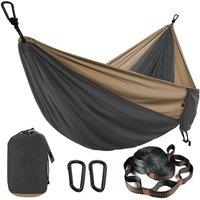 Solid Color Parachute Hammock with Hammock straps and Black carabiner Camping Survival travel Double Person outdoor furniture